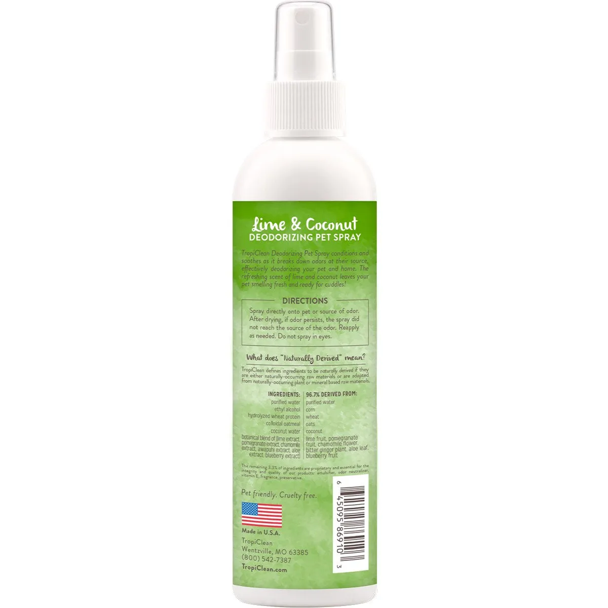 15% OFF: Tropiclean Lime & Coconut Deodorizing Pet Spray 8oz