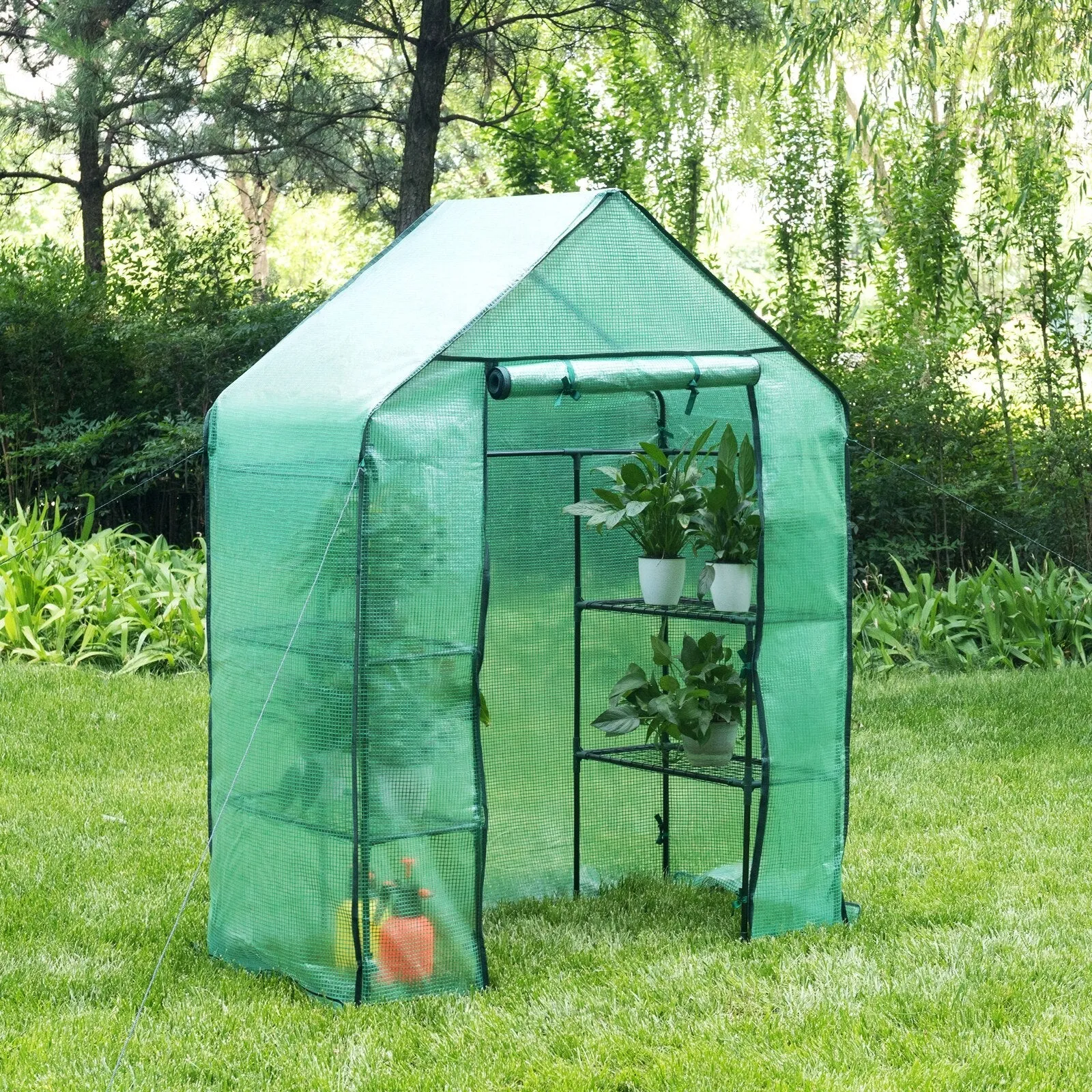 3 Tiers 6 Shelf Portable Greenhouse - Garden Shed Crops