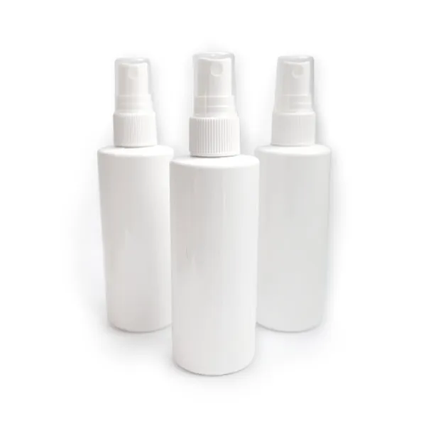 4 oz White Plastic Slim Bottle & Fine Mist Sprayer