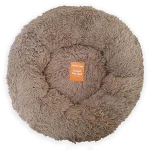 70x26 Beige Fluffy Donut Pet Bed