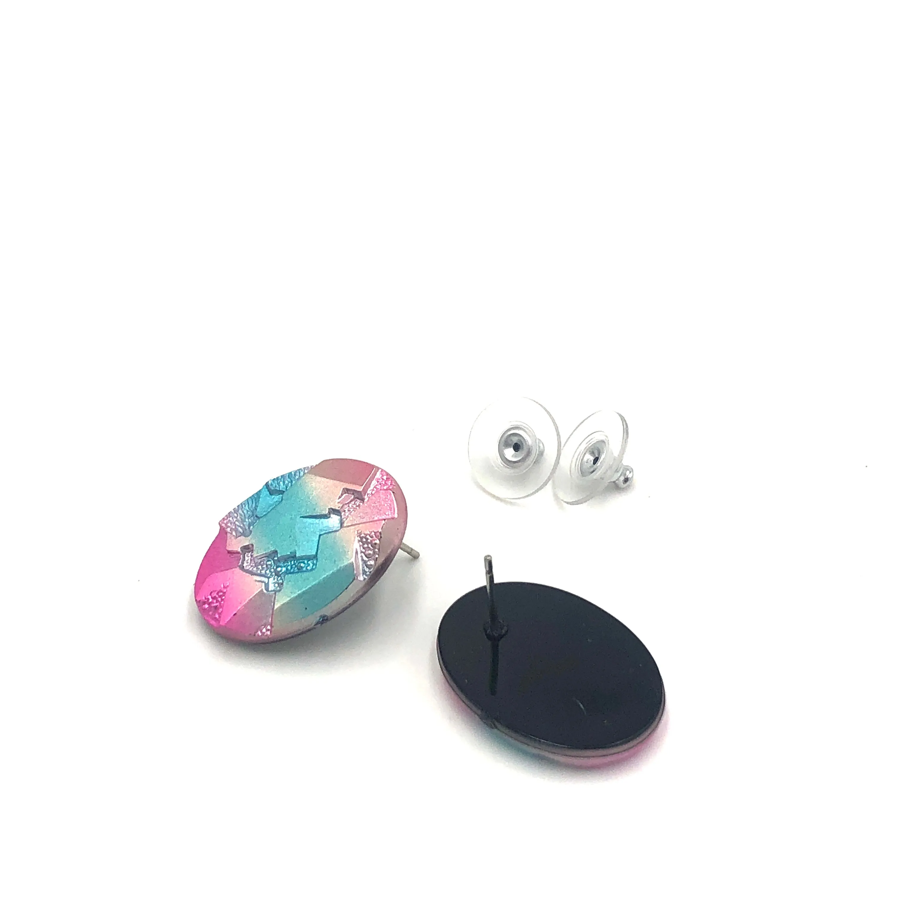 80's Dream Oval Stud Earrings