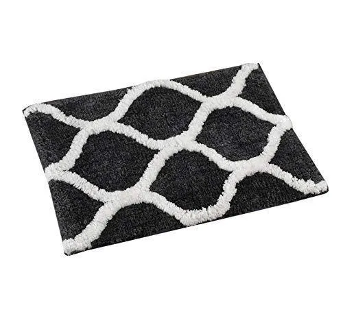 AEROHAVEN™ Glorious Super Soft Microfiber Designer Anti Slip Bathmat (Grey, 40 x 60 cm)