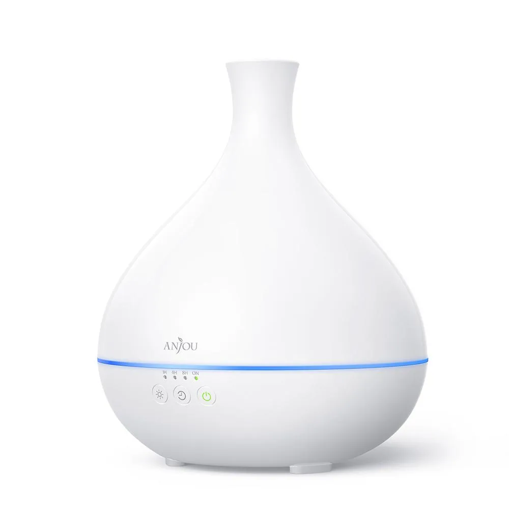 Anjou Essential Oil Diffuser AD012,500ml Cool Mist Humidifier,One Fill for 12hrs Consistent Scent & Aromatherapy