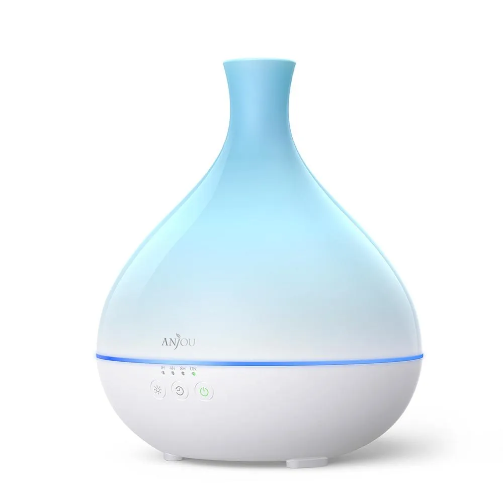 Anjou Essential Oil Diffuser AD012,500ml Cool Mist Humidifier,One Fill for 12hrs Consistent Scent & Aromatherapy