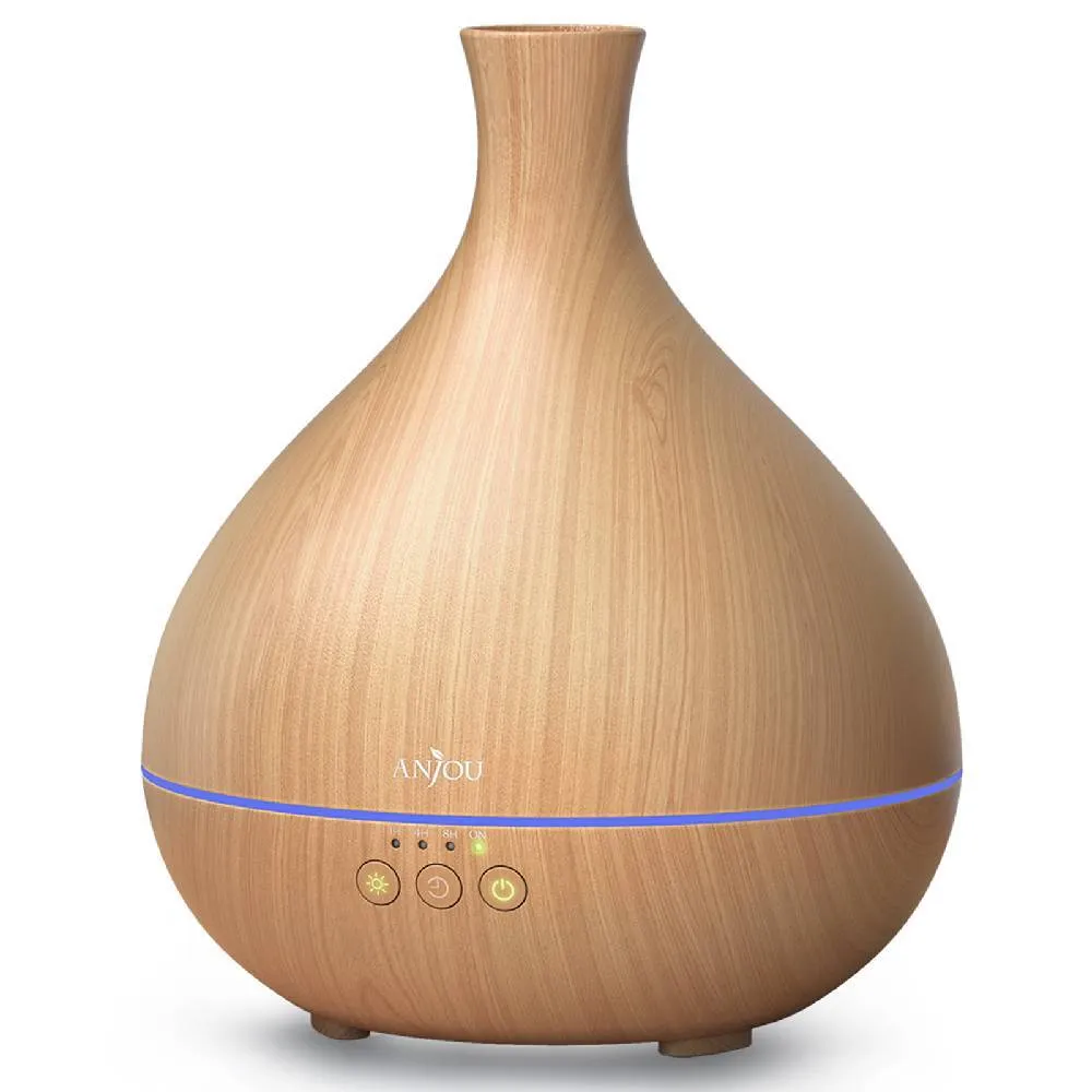 Anjou Essential Oil Diffuser AD012,500ml Cool Mist Humidifier,One Fill for 12hrs Consistent Scent & Aromatherapy