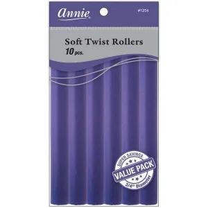 Annie Soft Twist Rollers 3/4" Purple Value Pack 10 Pcs 1254