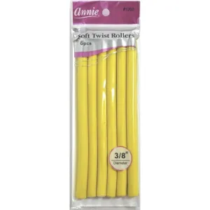 Annie Soft Twist Yellow Rollers 3/8" 6 Pcs 1200S