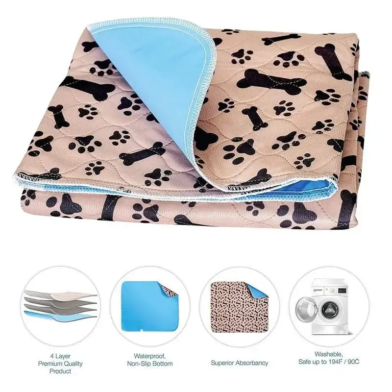 Anniepaw Reusable Fast Absorbing Dog Bed Mats Urine Pee Pad for Training Car Home