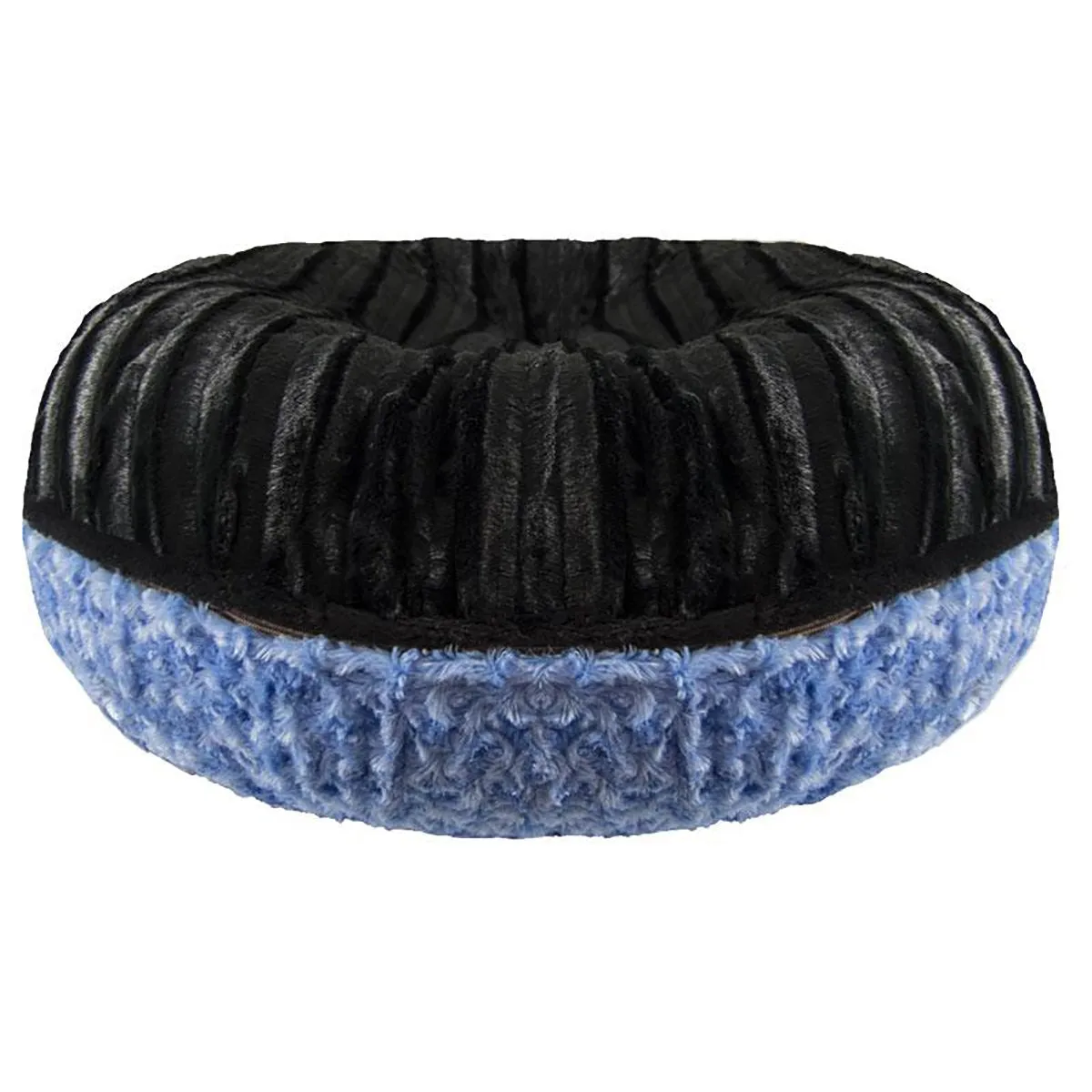 Bagel Dog Bed Black Puma/Blue Sky