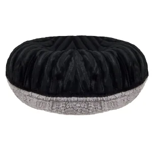 Bagel Dog Bed Serenity Grey/Black Puma