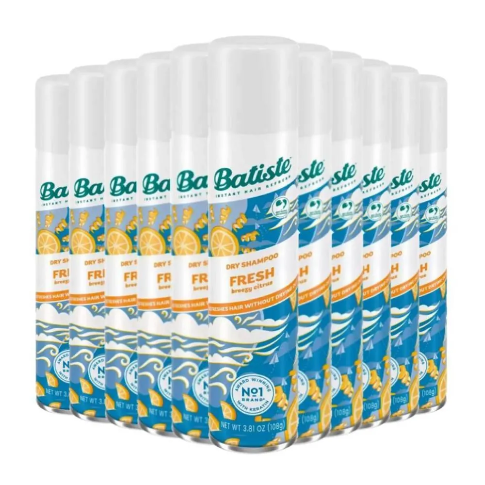 Batiste Dry Shampoo Fresh Breezy Citrus 3.81 oz  - 12 Pack