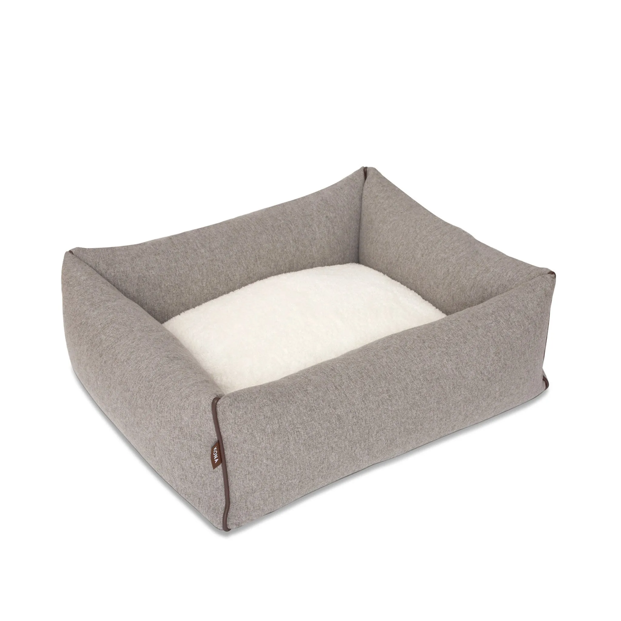 Bolster Pet Bed - Grey Flannel