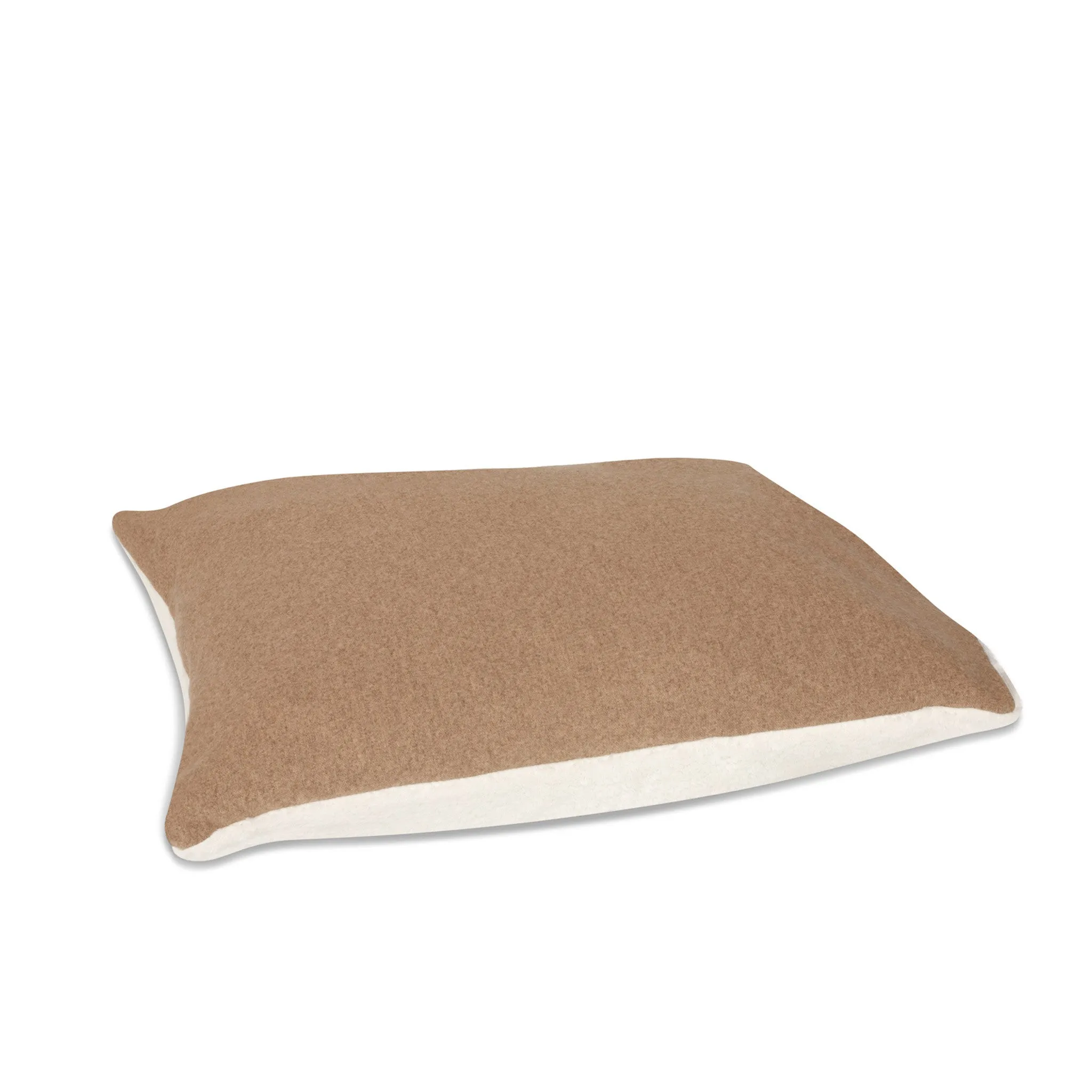 Bolster Pet Bed - Light Brown/Tan Flannel