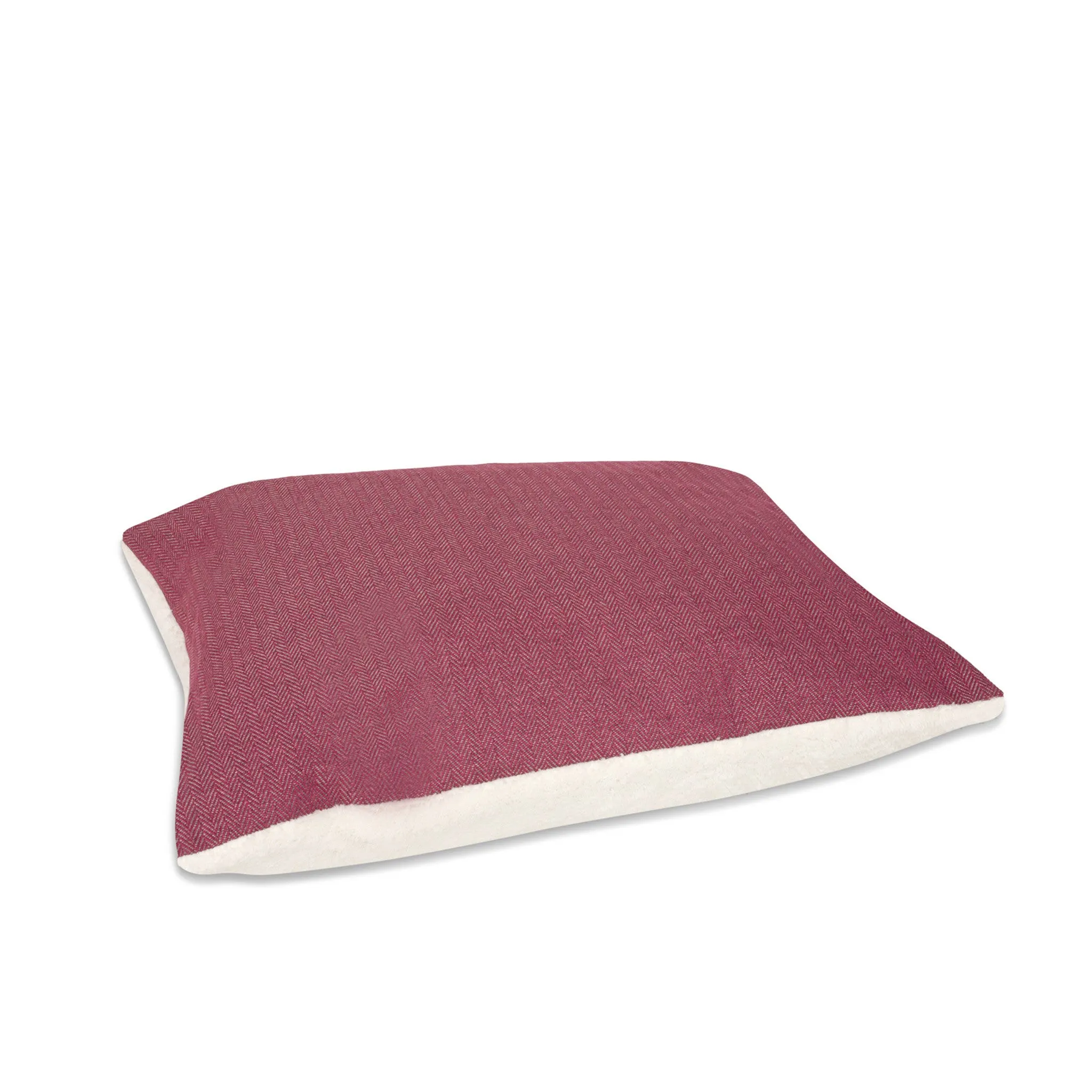 Bolster Pet Bed - Magenta/Pink Herringbone