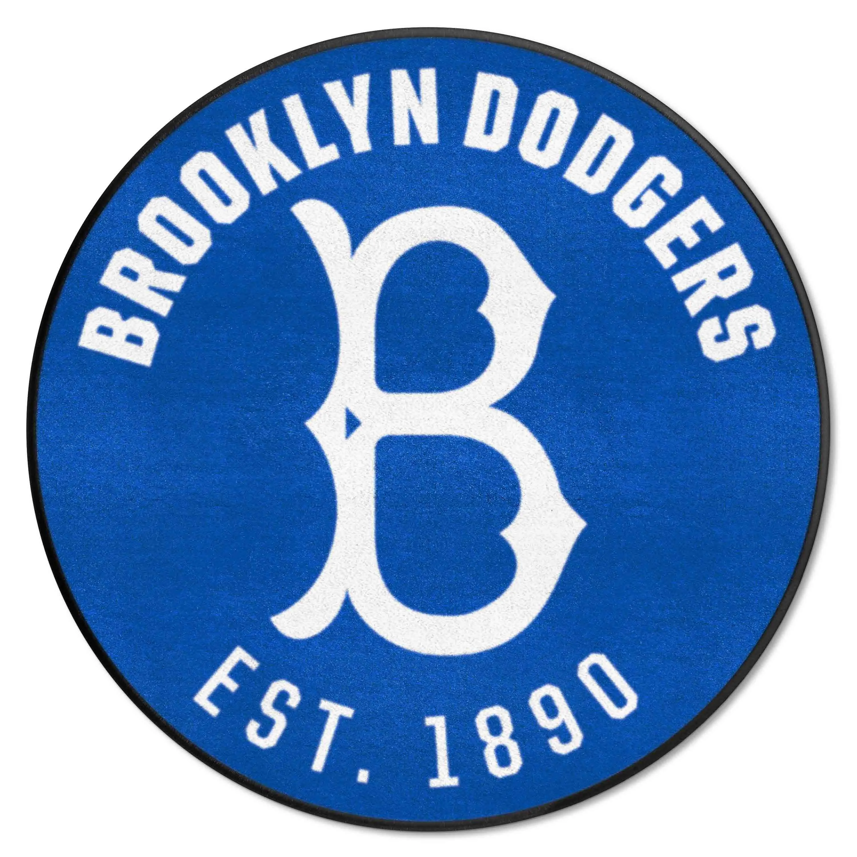 Brooklyn Dodgers Roundel Rug - 27in. Diameter 1949 Retro Logo