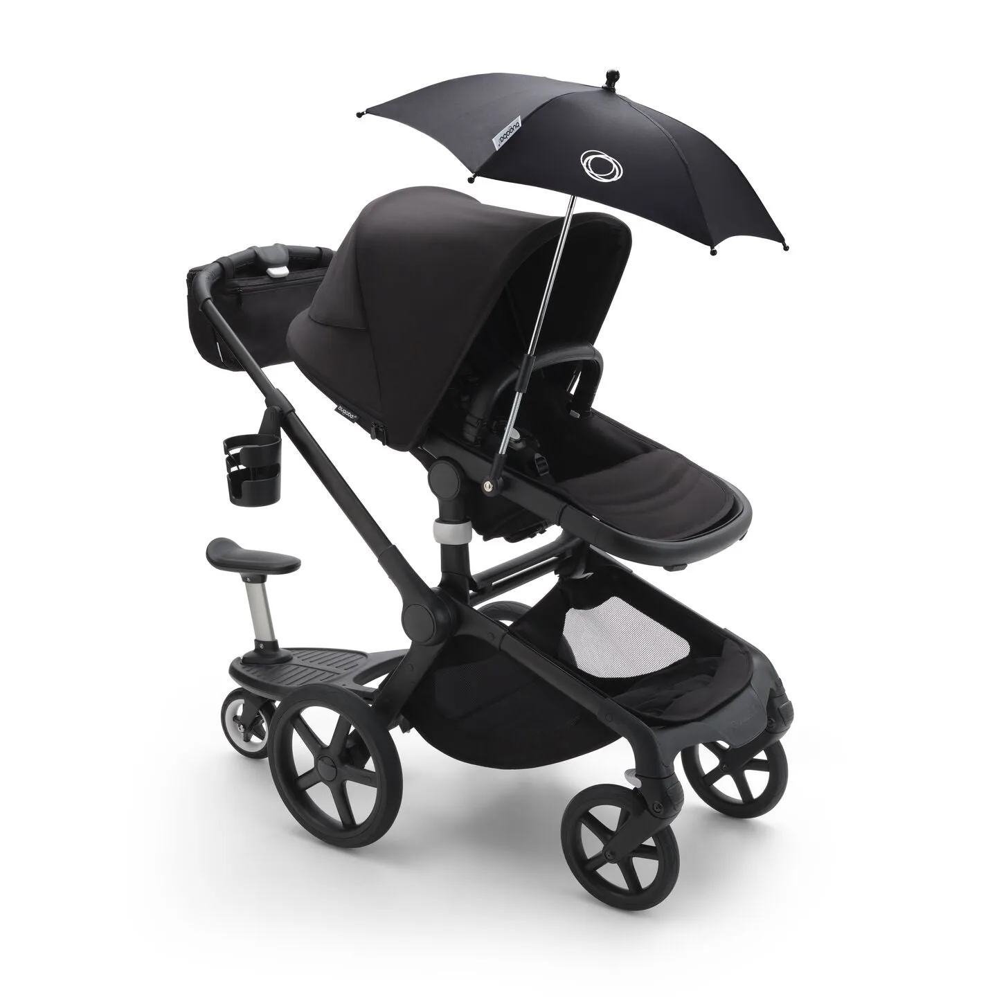 Bugaboo Fox 5 Bassinet & Seat Stroller - Graphite Chassis-Pink/Grey Mélange