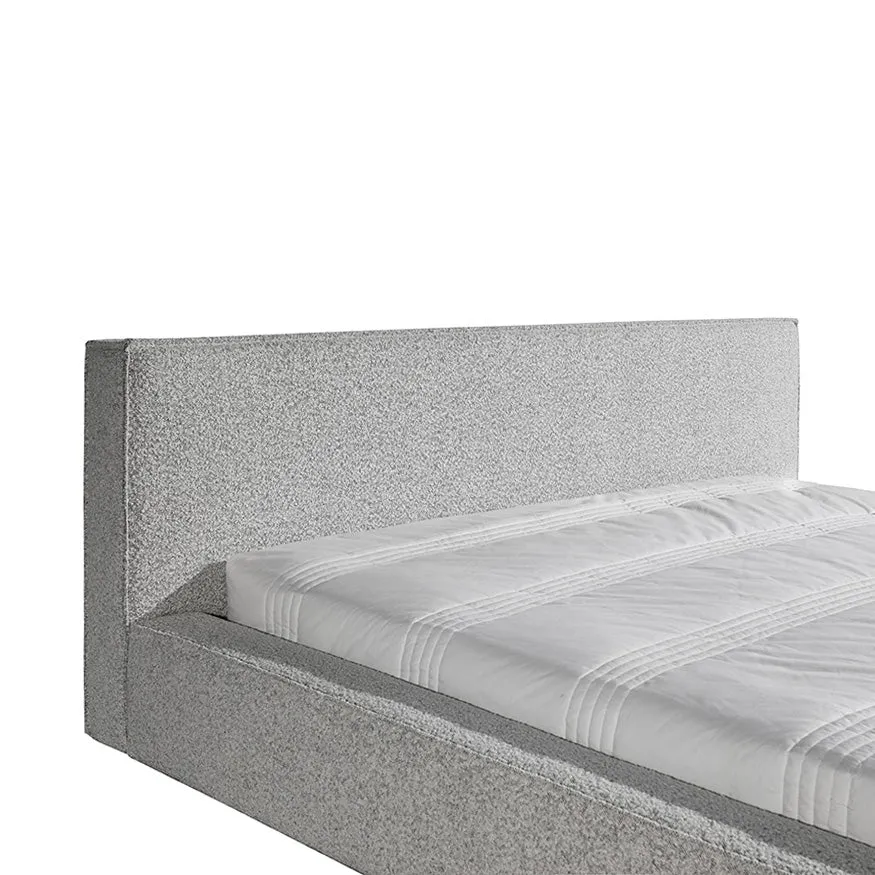 Castillo King Bed Frame - Cloudy Pepper Boucle