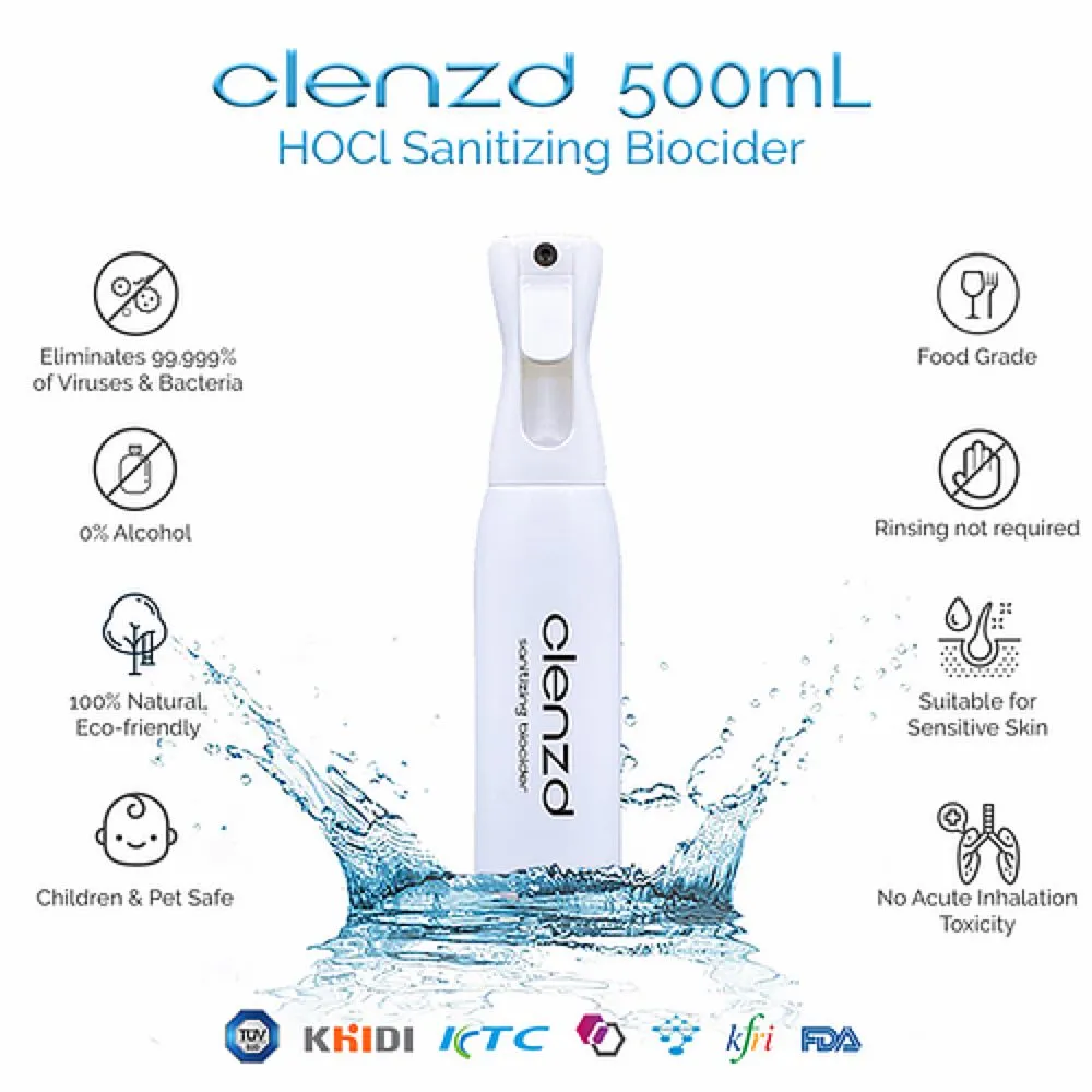 Clenzd HOCL Sanitizing Biocider Spray 500ml