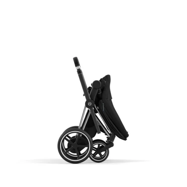 Cybex E-Priam 2 Stroller - Chrome/Black Frame   Deep Black Seat Pack