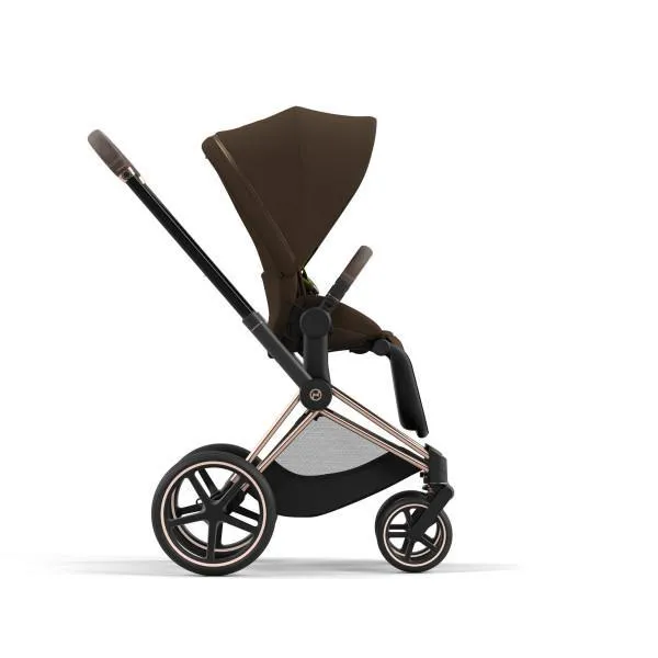 Cybex Priam 4 Stroller - Rose Gold/Brown Frame and Khaki Green Seat Pack