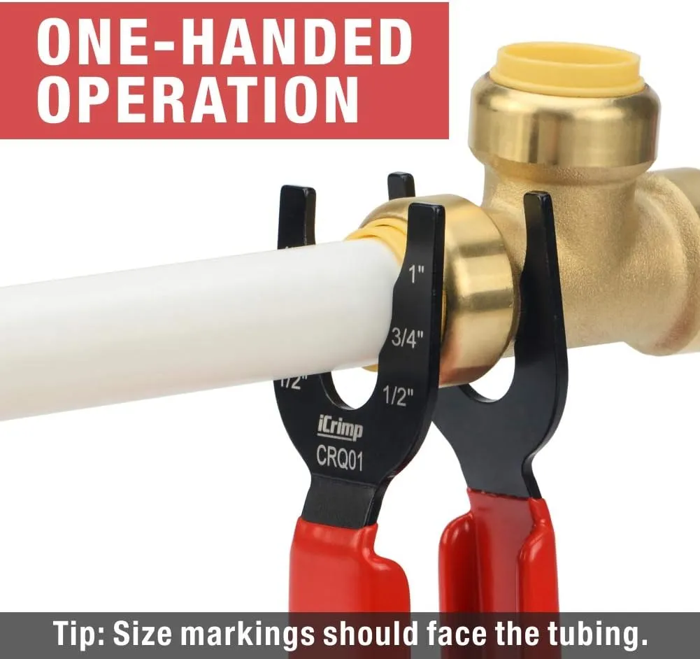 Disconnect Tong Sized 1/2", 3/4", 1", Removal Tool used for Demount Shark bite Brass Push Fit