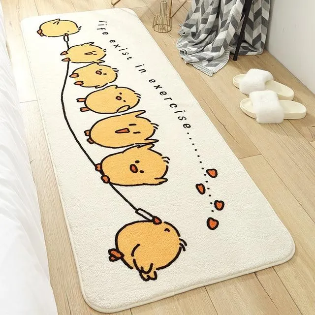 Enchanting Fluffiness: Long Fluffy Kawaii Animal Bedroom Rugs