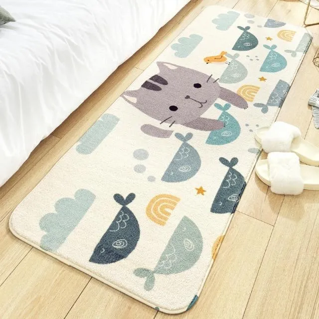 Enchanting Fluffiness: Long Fluffy Kawaii Animal Bedroom Rugs