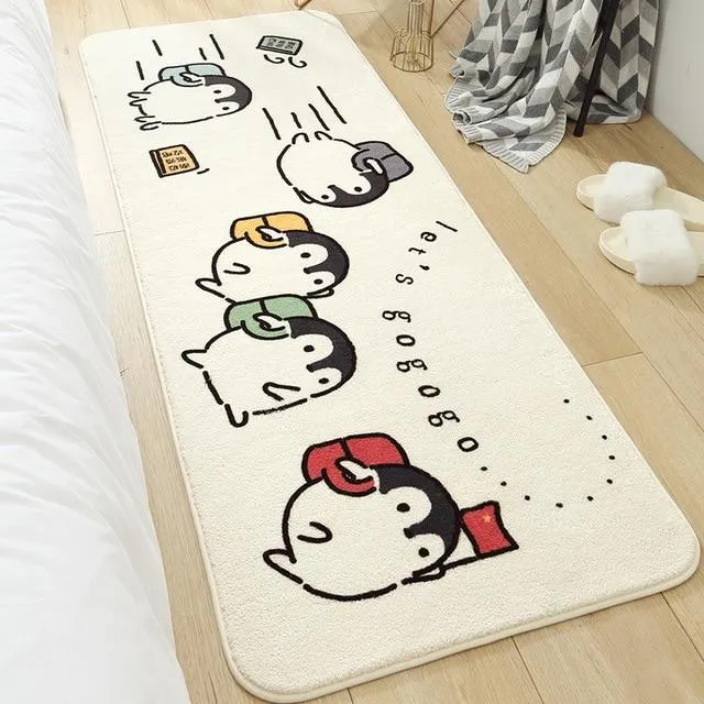 Enchanting Fluffiness: Long Fluffy Kawaii Animal Bedroom Rugs