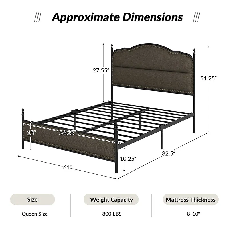 Ernesto 61" Industrial King and Queen Size Bed