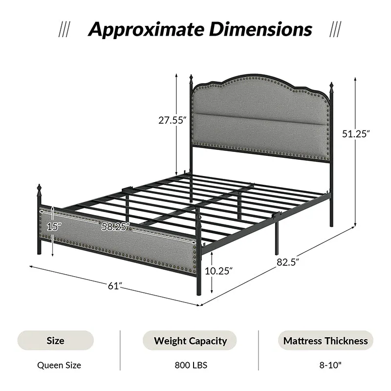 Ernesto 61" Industrial King and Queen Size Bed