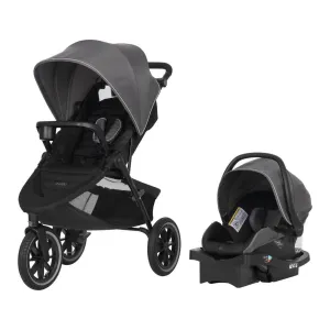 Evenflo Folio3 Stroll & Jog Jogging Travel System with LiteMax 35 Infant Car Seat - Avenue Gray