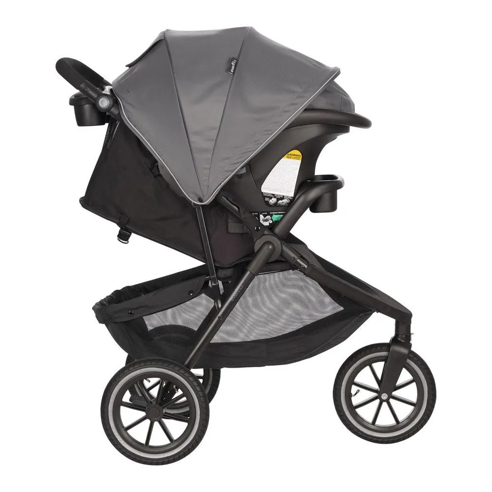 Evenflo Folio3 Stroll & Jog Jogging Travel System with LiteMax 35 Infant Car Seat - Avenue Gray