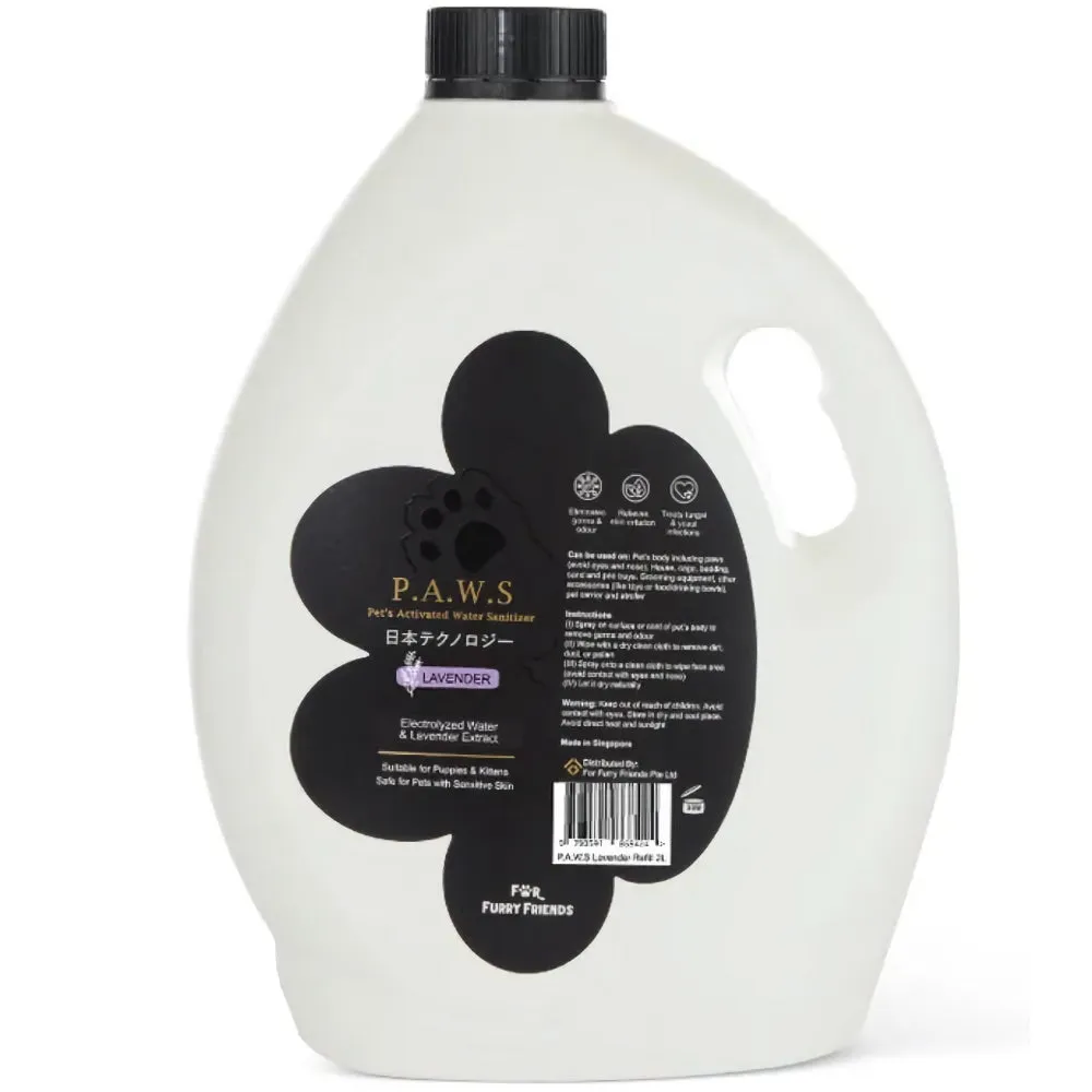 For Furry Friends P.A.W.S Pet's Activated Water Lavender Sanitizer For Cats & Dogs