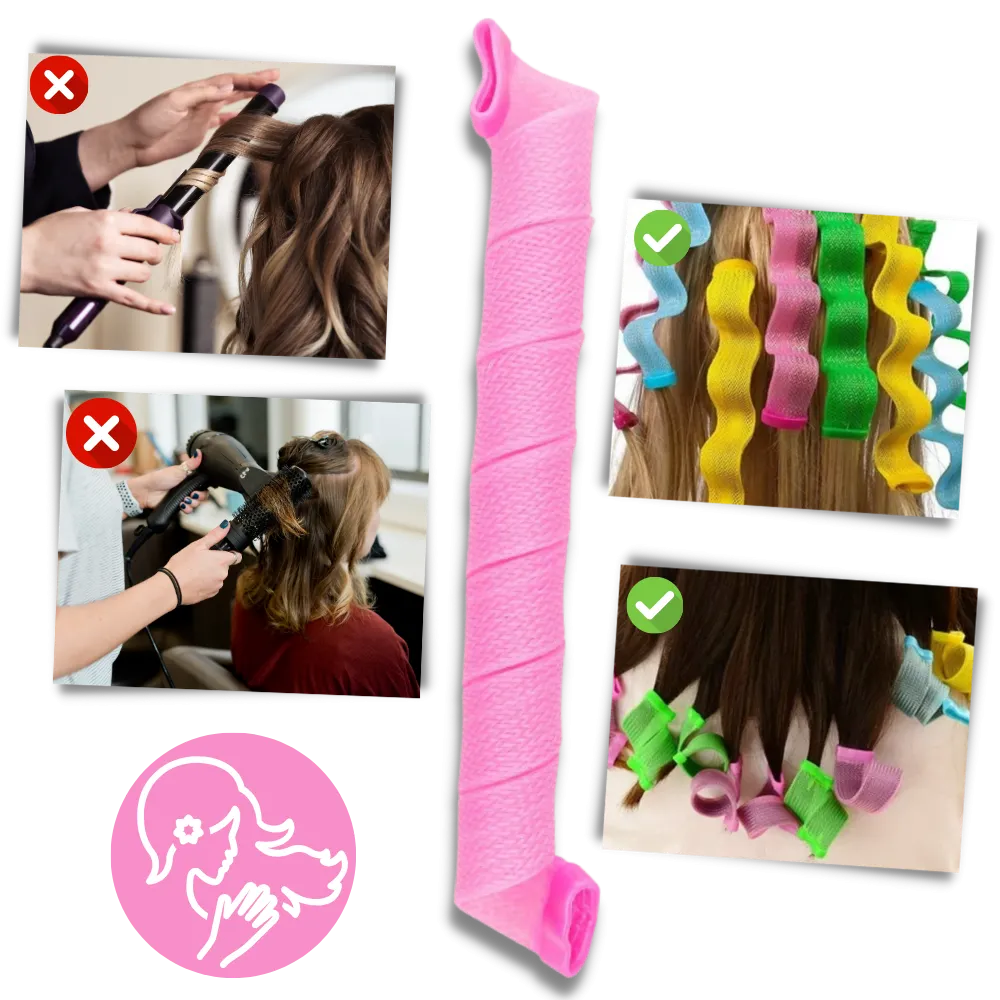 Heatless Curly Hair Roller Kit