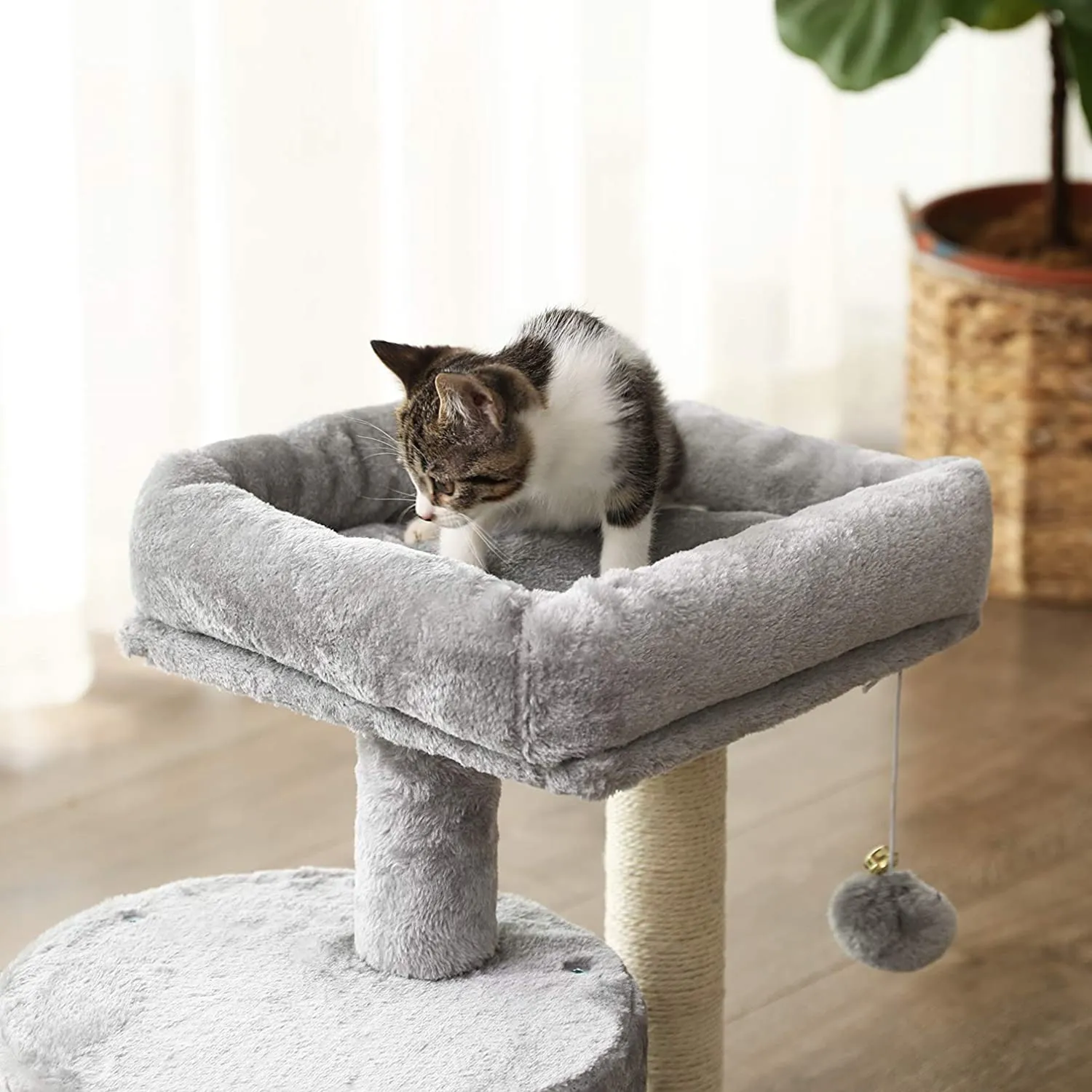 HELENA Cat Tree with Sisal-Covered Scratching Posts for Kitten