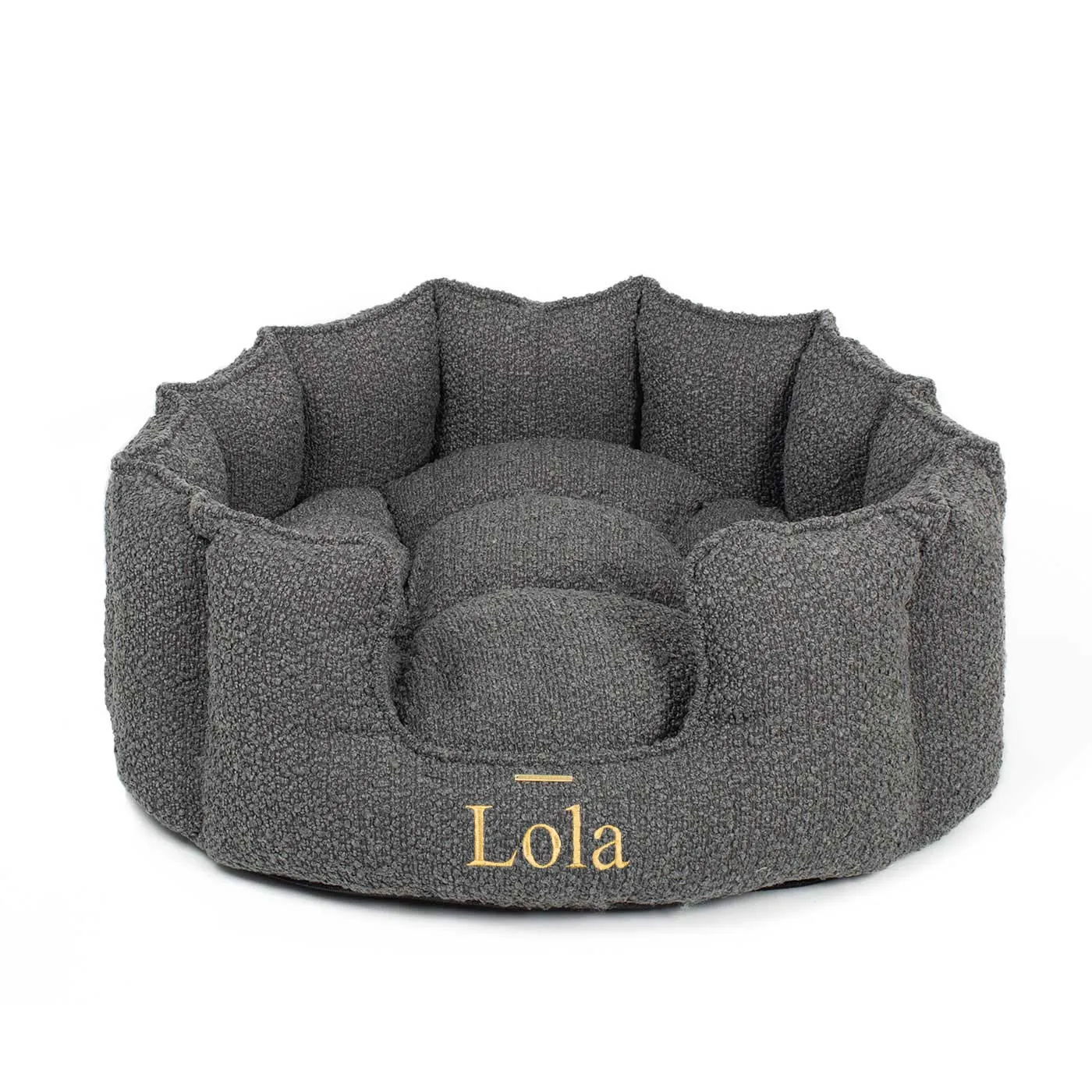 High Wall Bed For Cats in Bouclé by Lords & Labradors