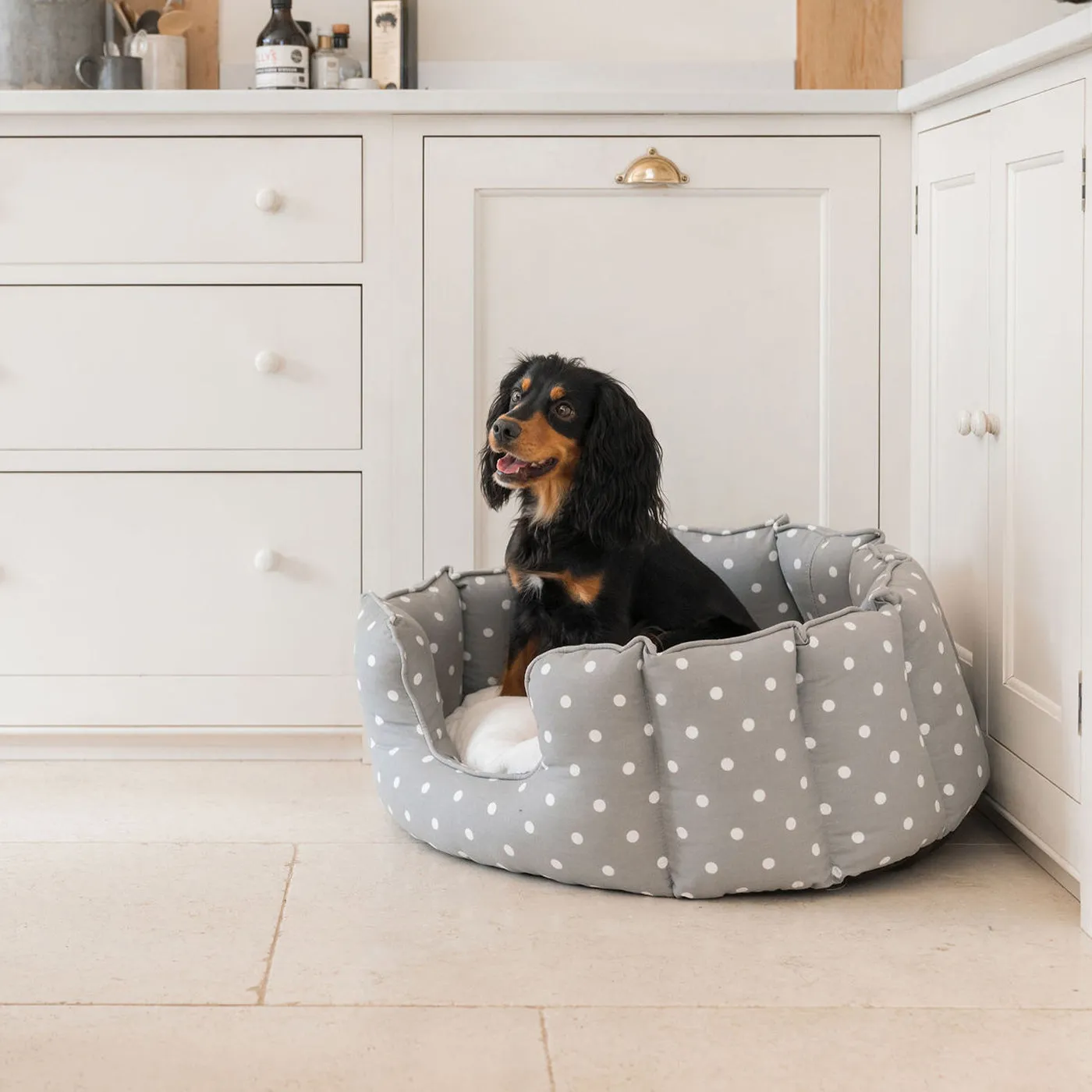 High Wall Bed in Grey Spot by Lords & Labradors