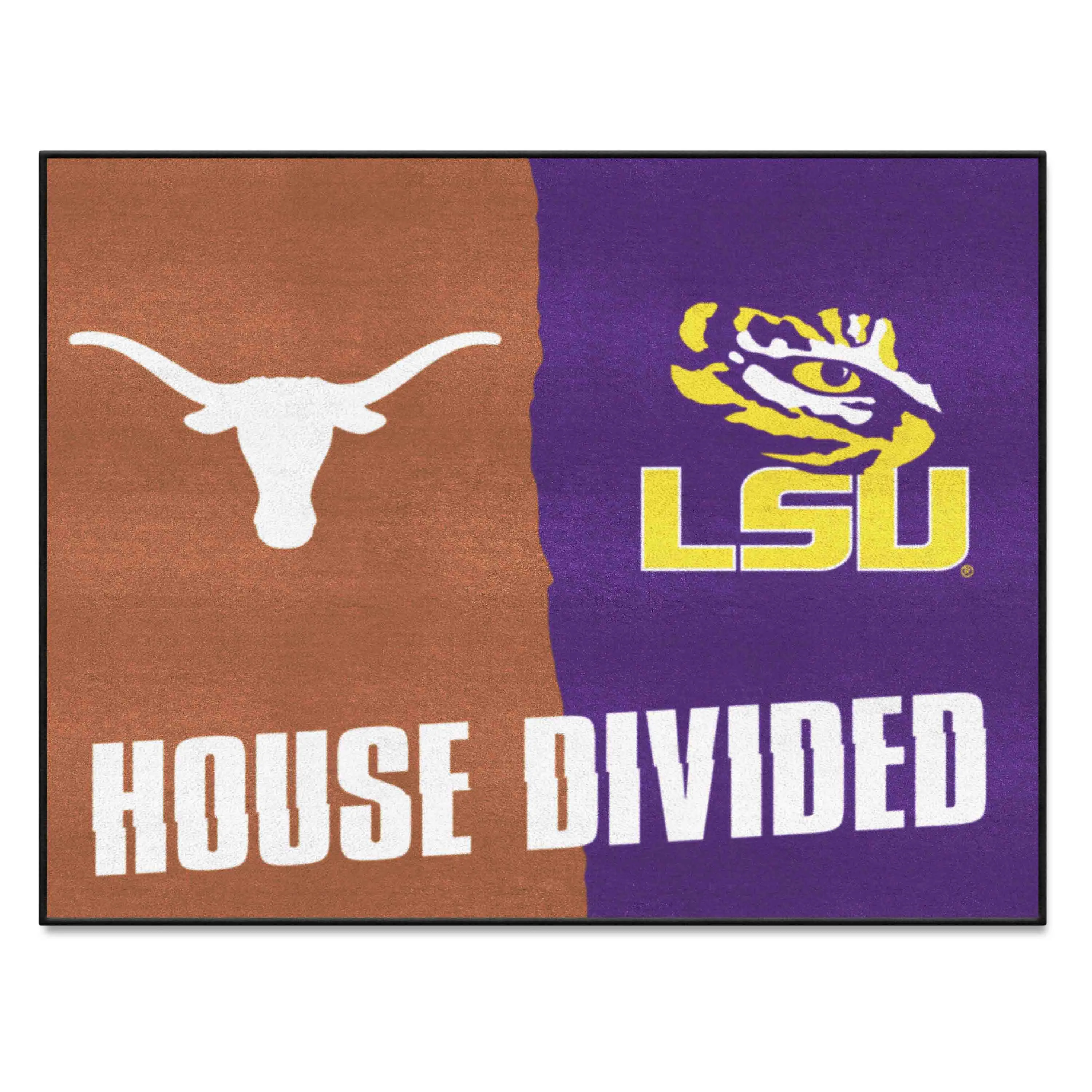 House Divided - Texas / LSU House Divided House Divided Rug - 34 in. x 42.5 in.