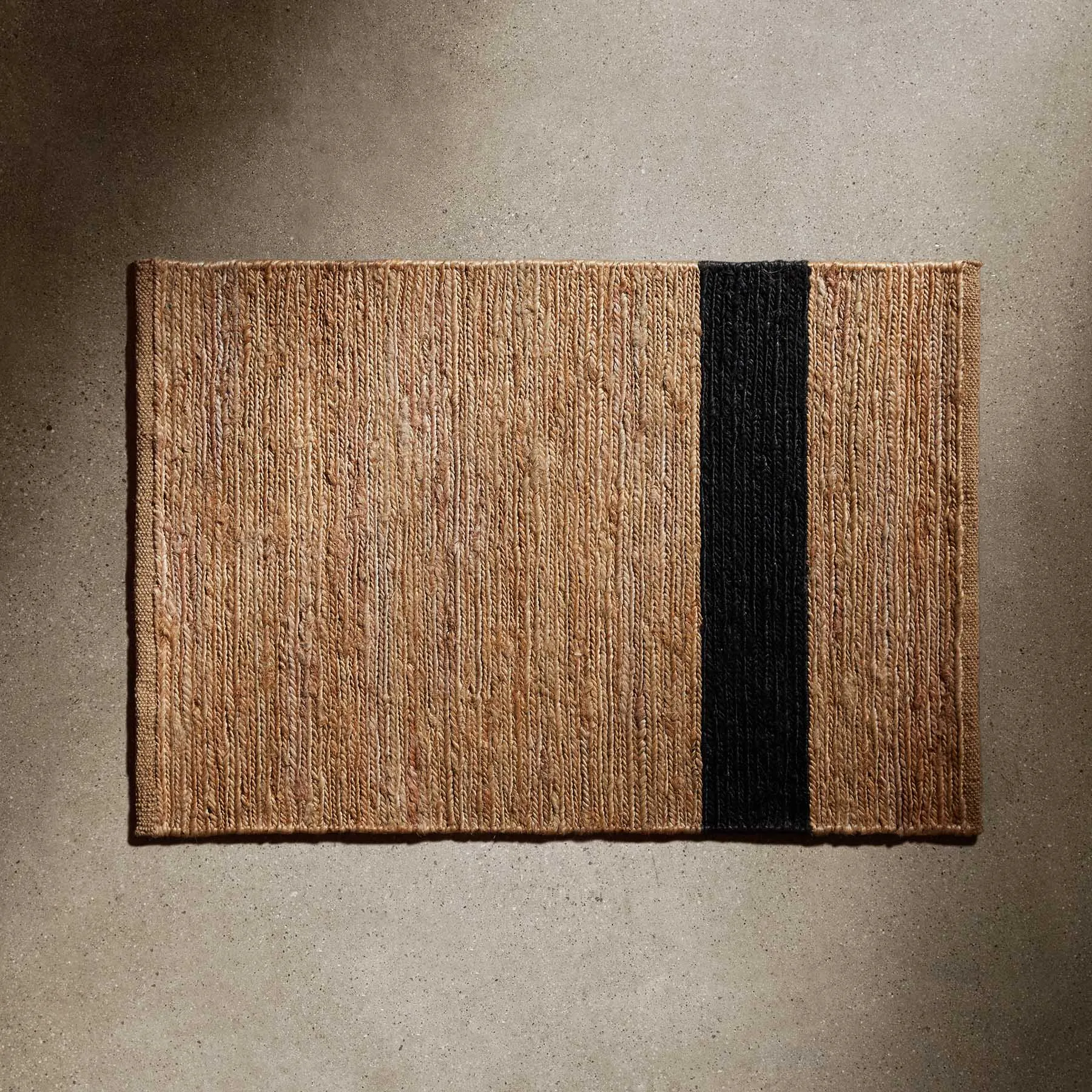 Jute Entry Mat - Natural/Charcoal Stripe