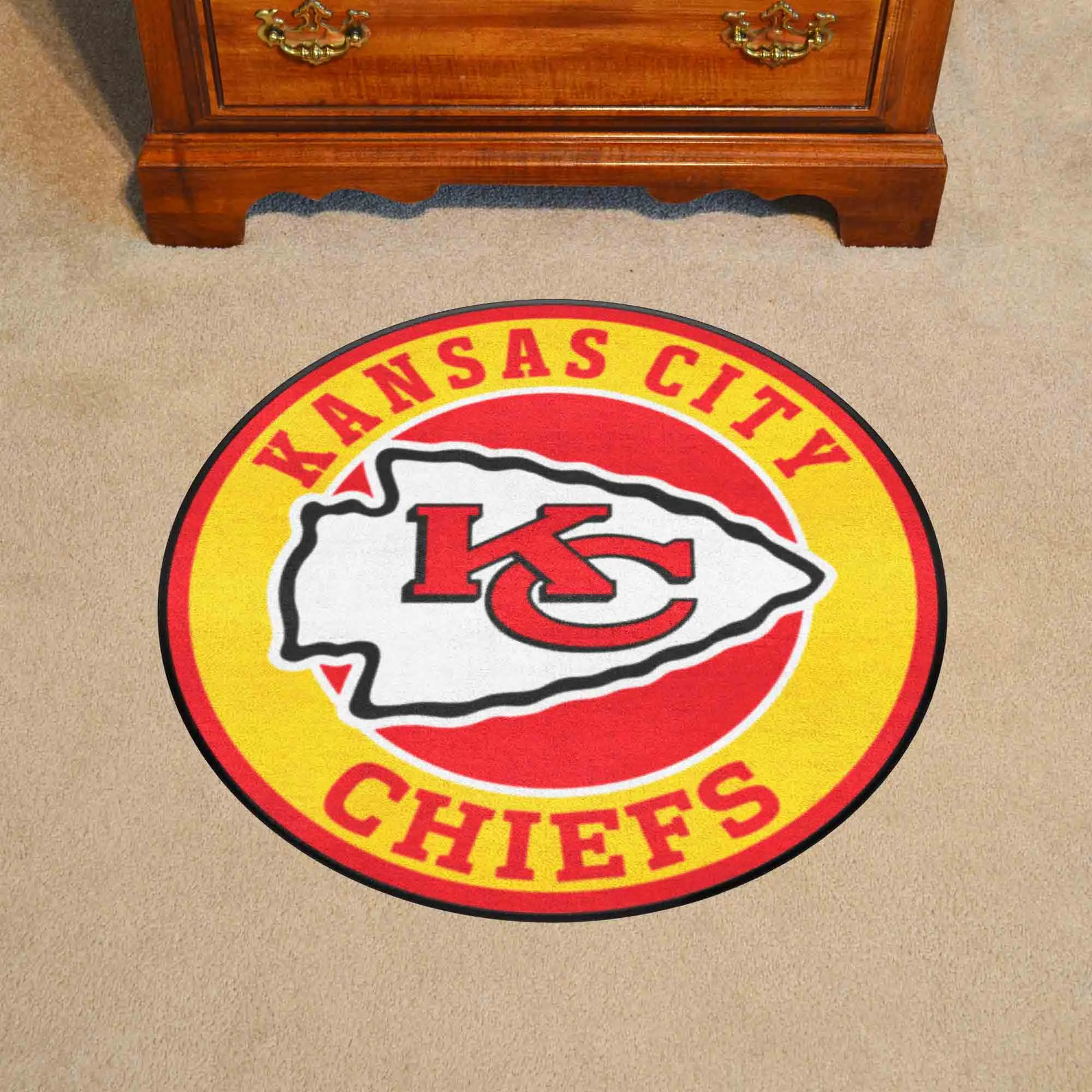 Kansas City Chiefs Roundel Rug - 27in. Diameter