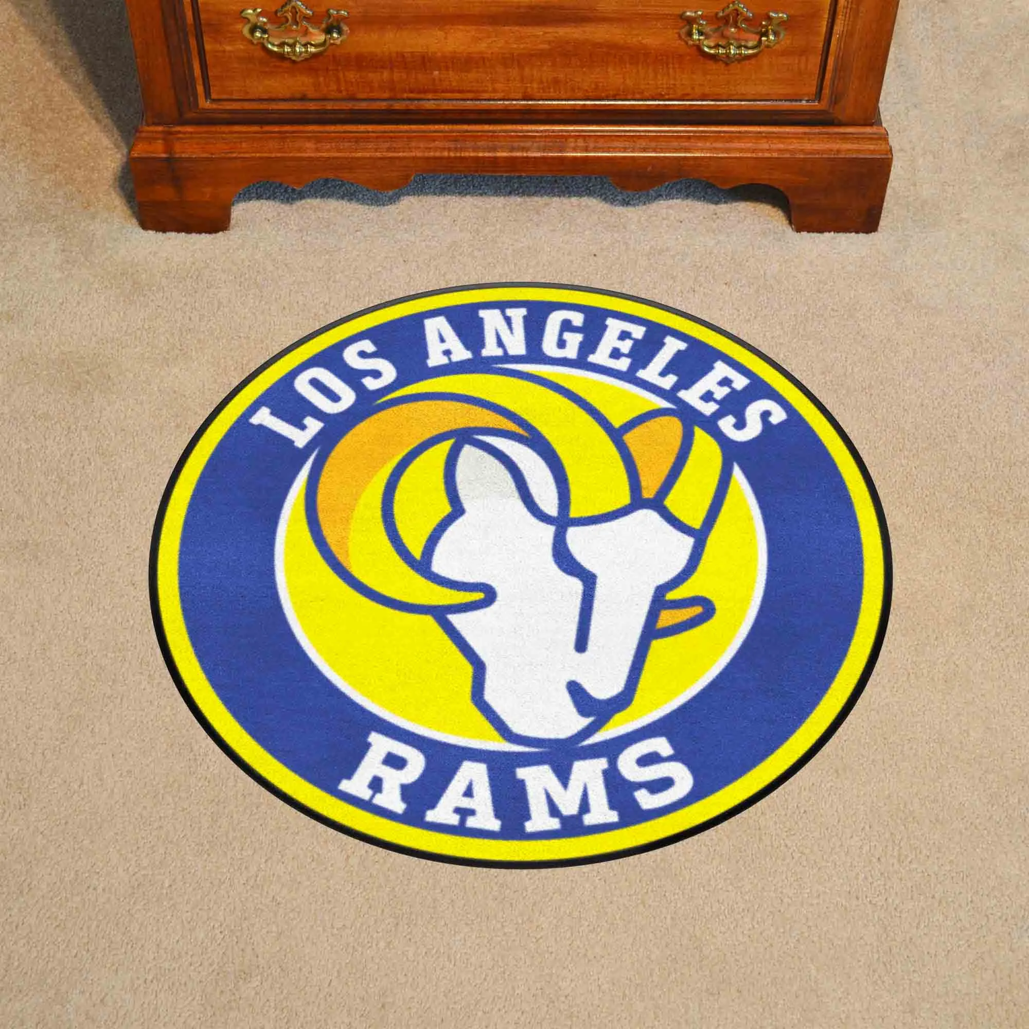 Los Angeles Rams Roundel Rug - 27in. Diameter