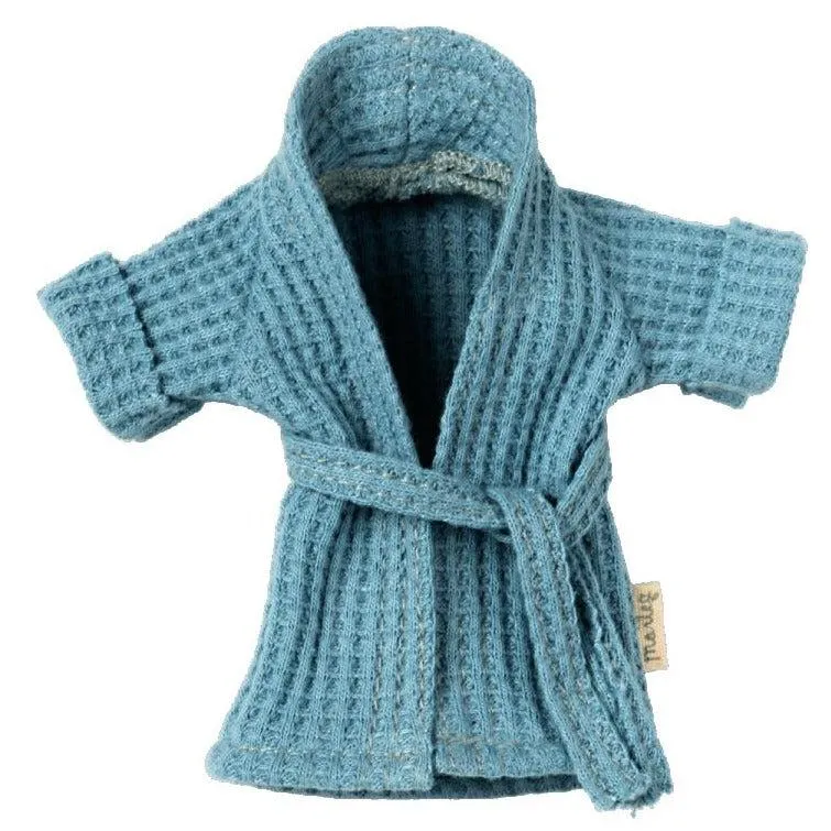 Maileg - Dusty blue bathrobe for Dad mouse