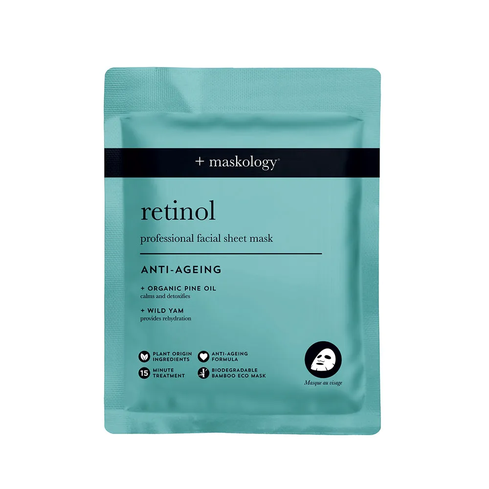 Maskology Retinol Professional Face Sheet Mask - 22ml