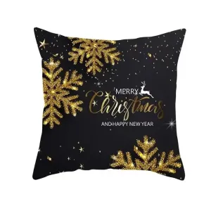 Merry Christmas Cushion Cover 1 Piece for Christmas Home Decor (45CM)