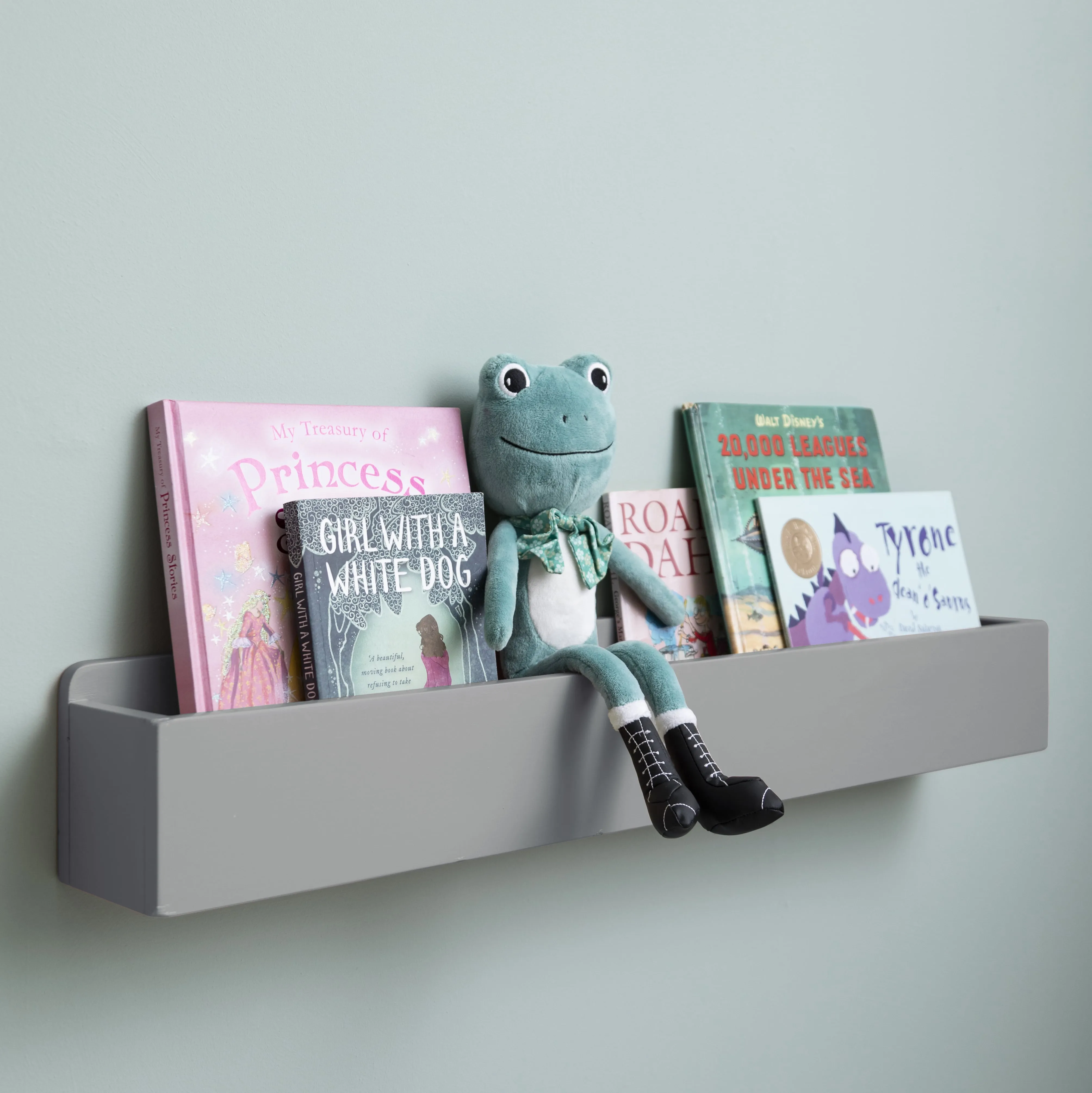 Mia Trough Floating Storage Shelf in Silk Grey