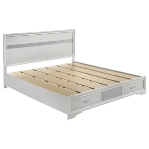 Miranda California King 2-drawer Storage Bed White