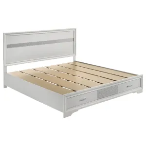 Miranda Eastern King 2-drawer Storage Bed White