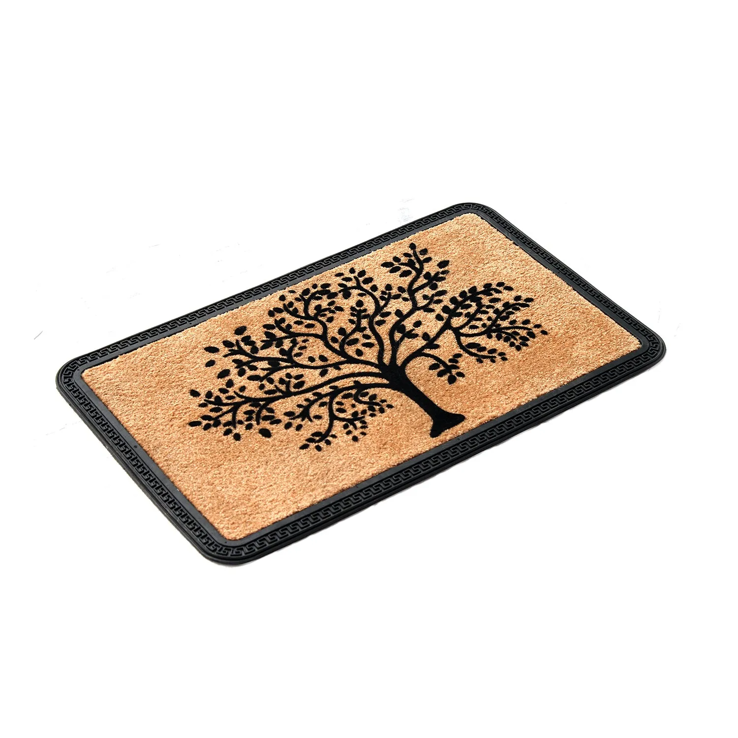 OnlyMat Elegant Beige Colour Soft QuickDry Tree Flocked Anti-Slip Bathroom Door Mat