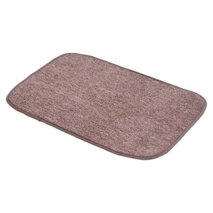 OnlyMat Soft Quickdry Plain Brown Mat  (40cm x  60cm x 8mm)