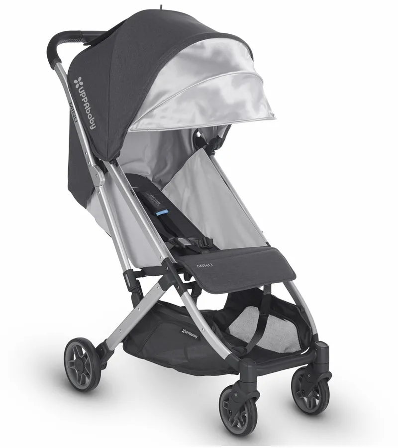 (Open Box - NEW) UPPAbaby Minu Stroller - Jordan (Charcoal Melange/Silver/Black Leather)